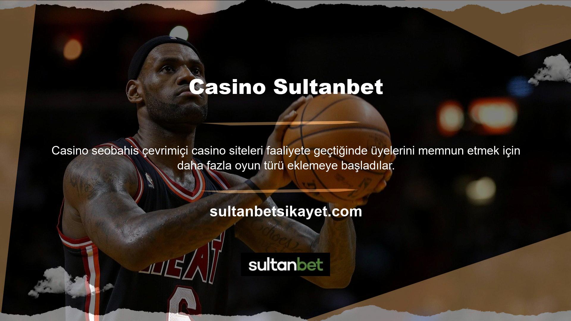 Sultanbet kayıt sayfasındaki oyun seçenekleri slot, bingo ve canlı casino oyunlarını içermektedir